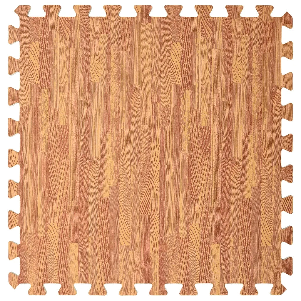 Tappetino a Incastro 6 pz Venature Legno 2,16 ㎡ Schiuma EVA 92458