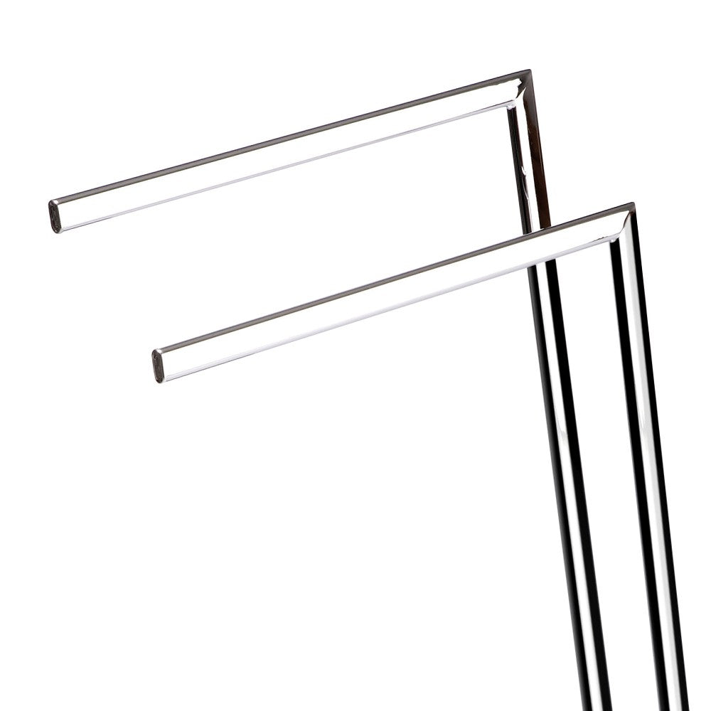 Piantana porta salviette due bracci in metallo cromato