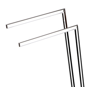 Piantana porta salviette due bracci in metallo cromato