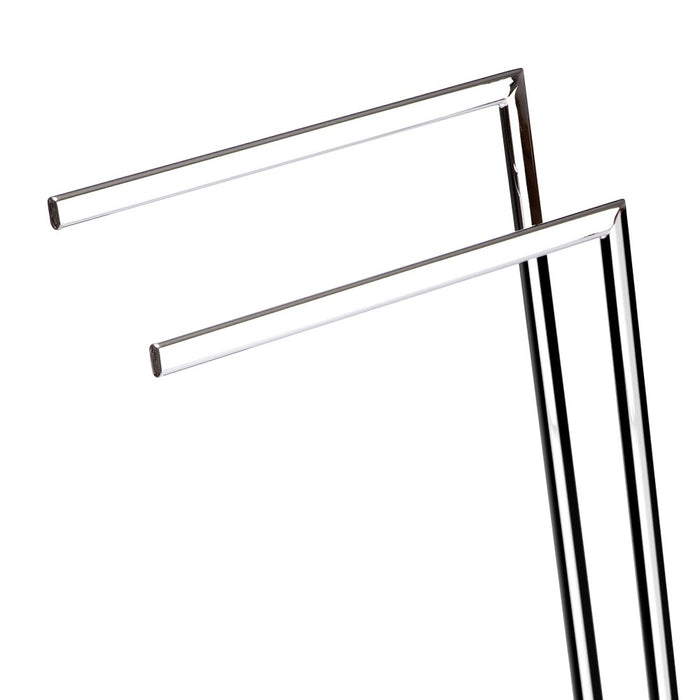 Piantana porta salviette due bracci in metallo cromato