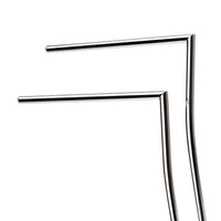 Piantana porta salviette in metallo cromato con base in vetro nera