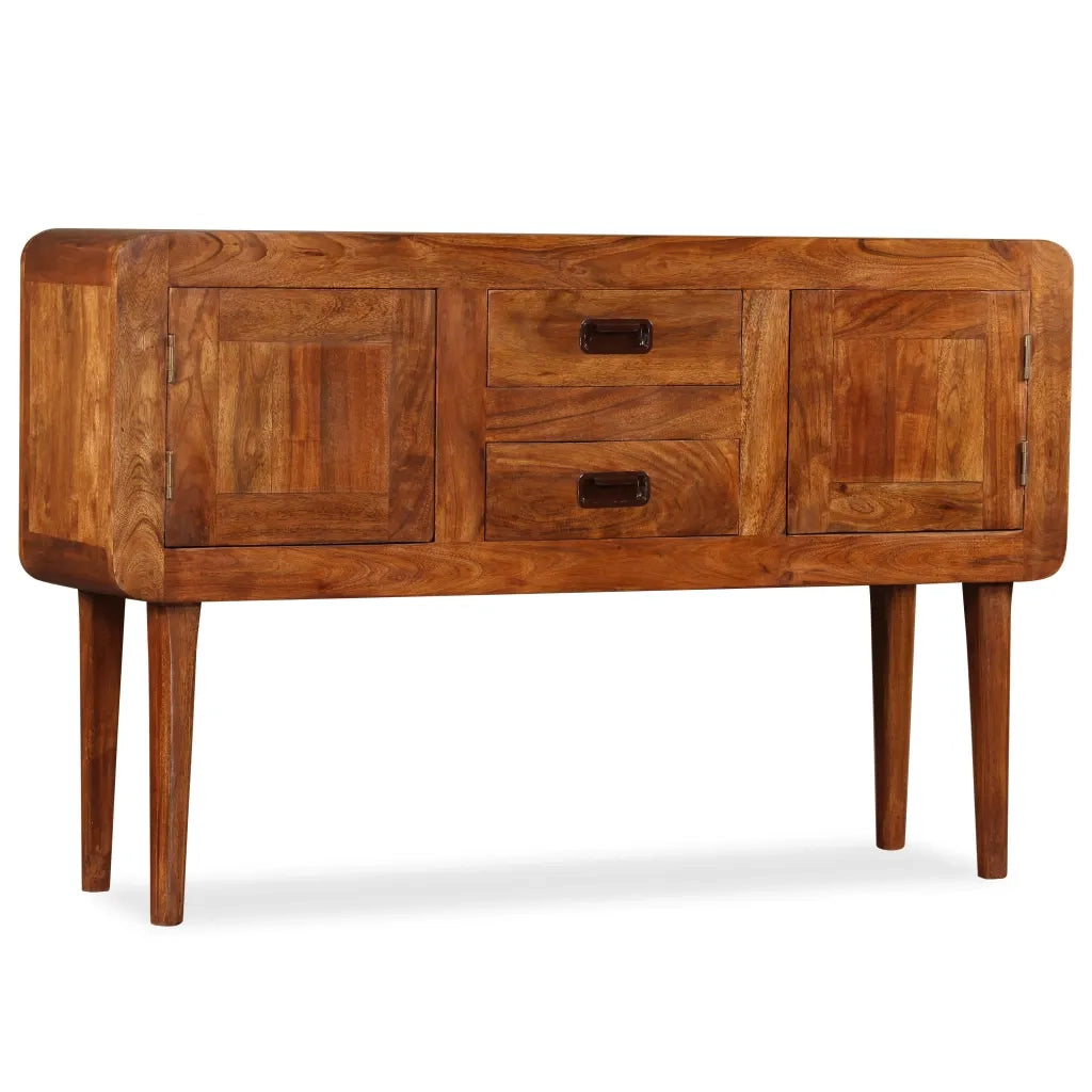 Credenza in Legno Massello con Finitura Ambra 120x30x75 cm 244682