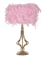 Lampada da Tavolo Tarty Rosa Ø25x54 cm in Ferro e Plastica Rosa e Bianco