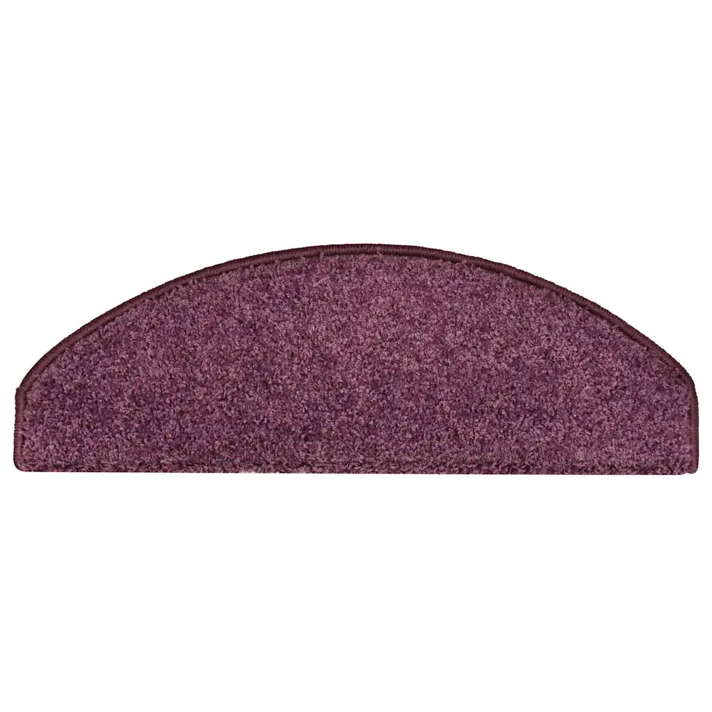 Tappetini per scale 15 pz 65x21x4 cm Viola scuro Semicircolari Grandi 322385