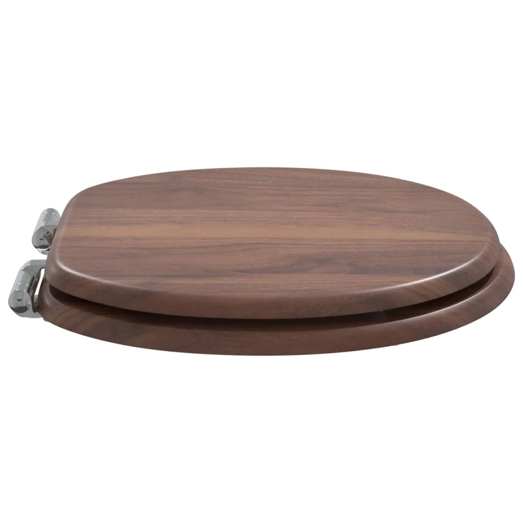 Sedile per toilette con chiusura morbida 2 pz Marrone CFW3464208