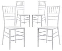 Set 4 Sedie 90,5x40x5x40 cm in Polipropilene Bianco