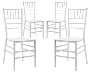 Set 4 Sedie 90,5x40x5x40 cm in Polipropilene Bianco