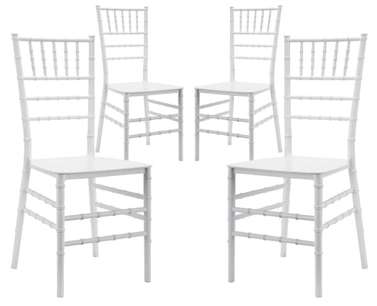 Set 4 Sedie 90,5x40x5x40 cm in Polipropilene Bianco
