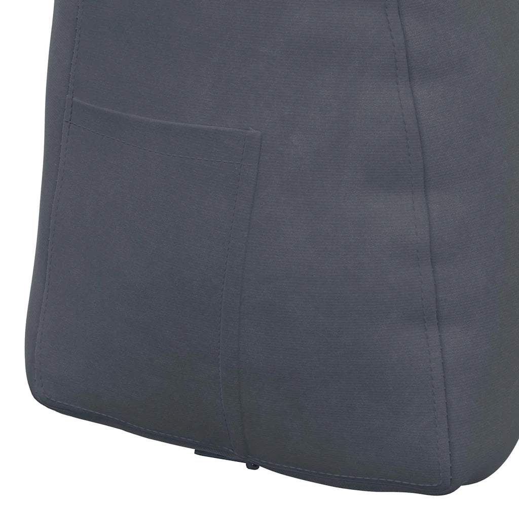 Cuscino per Schiena Grigio scuro 45 x 24 x 50 cm Velluto 42014372