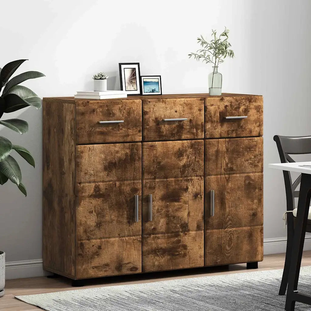Credenza con lo scaffale FLORIN Rovere fumé 88,5 x 30,5 x 73 cm
