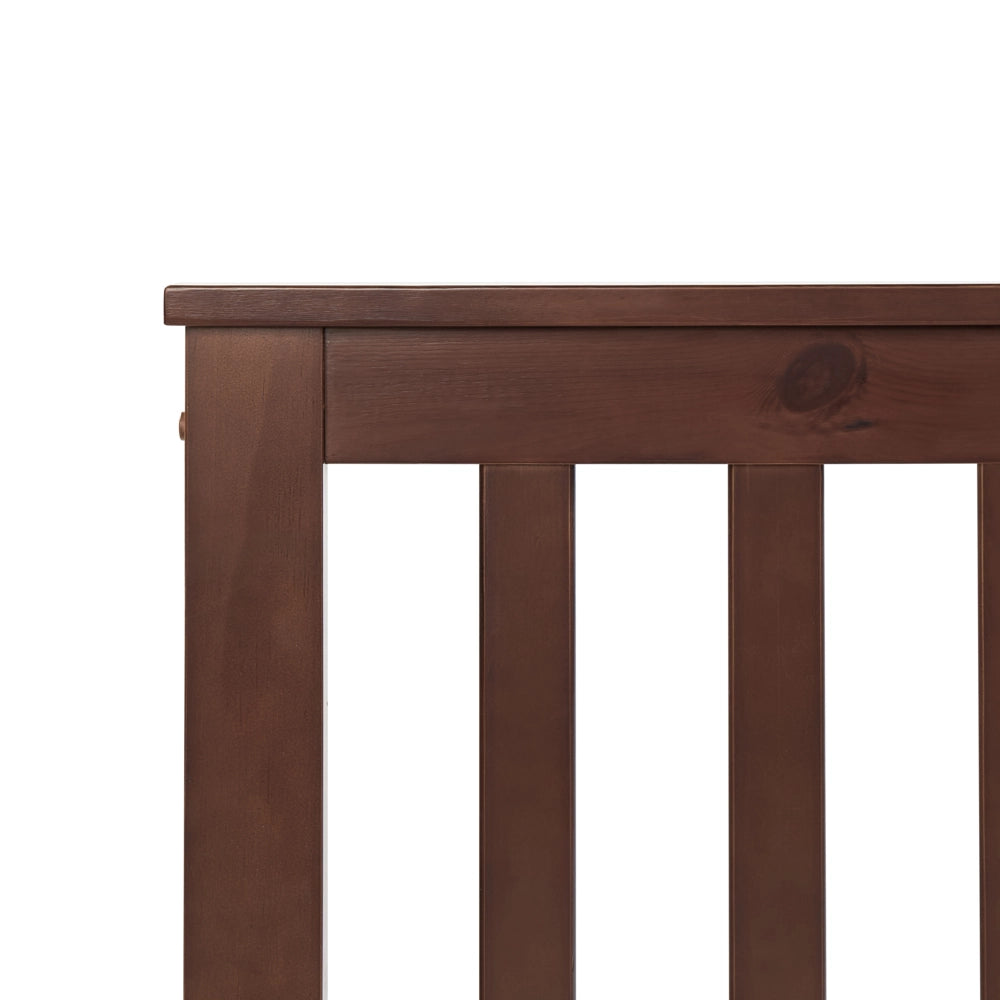 Letto in legno di pino scuro 160 x 200 cm in stile scandinavo