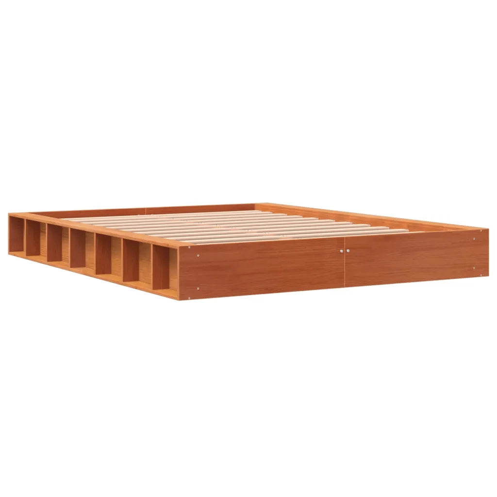 Letto senza Materasso Marrone Cera 120x200 cm in Legno di Pino 844429
