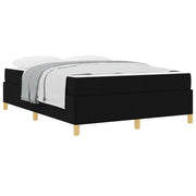 vidaXL Letto a molle Nero e Bianco e Nero 160 x 200 cm Tessuto