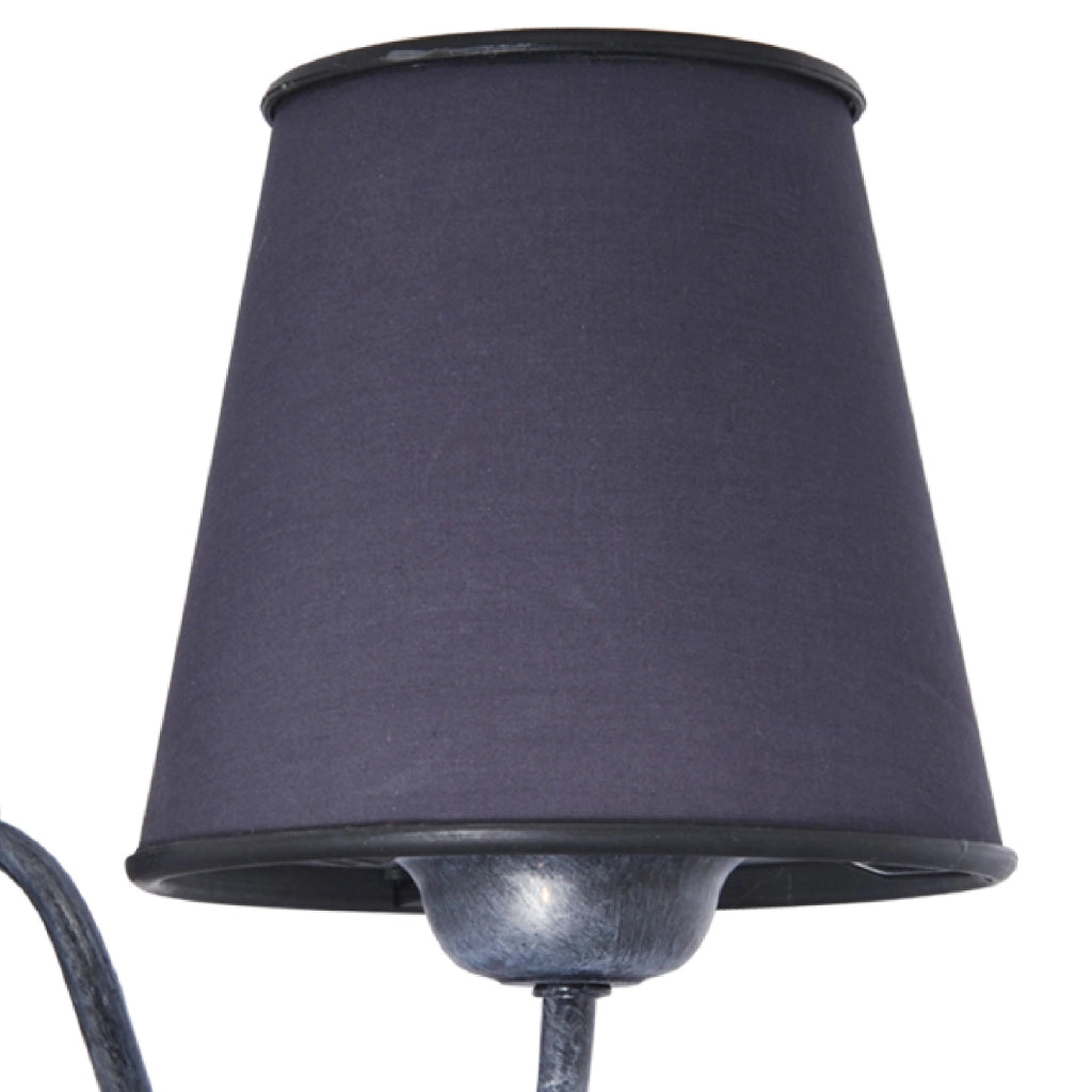 Applique 'Olney' a Braccio Curvo per Interni Lampada da Parete con Paralume Conico Antracite - lux.pro