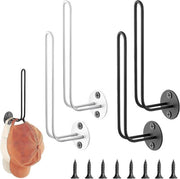 Set di cappe per cappello a muro 4 pezzi - Standard di metallo per cappello - Racks di magazzino per cappello con viti - Piastra di appoggio per cappello, sciarpe e borse - Modello:  - Codice prodotto:  - Tecnica di fissaggio: con viti