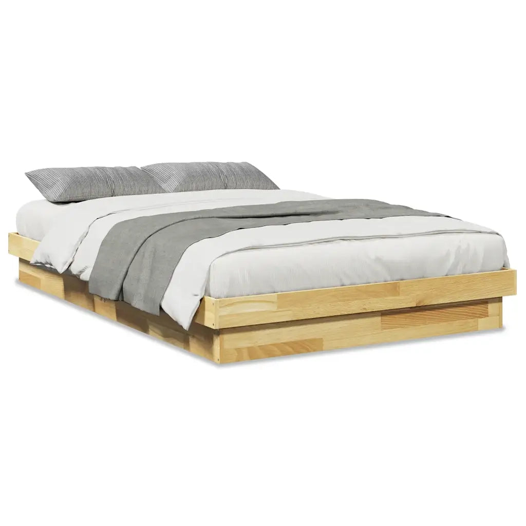 Struttura Letto Senza Materasso 120x200 cm in Legno di Rovere 3315734
