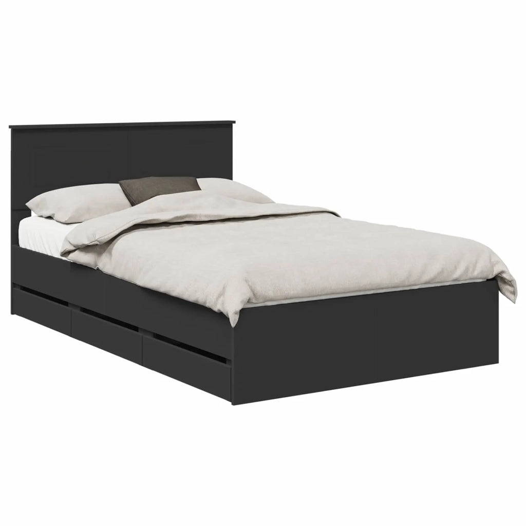 Struttura del letto Nero 120 x 190 cm Legno Ingegnerizzato