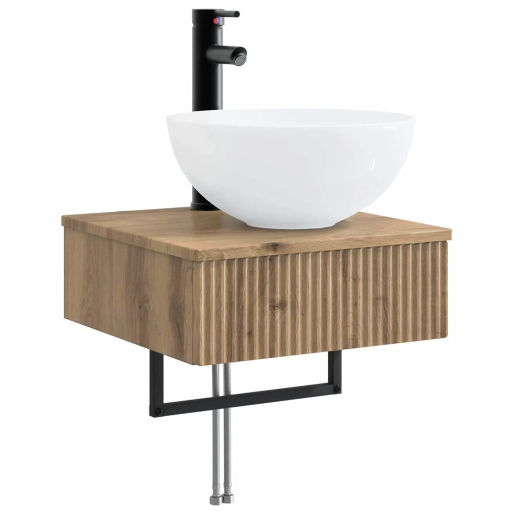 Set di Armadi da Bagno 5 pcs Rovere Artigianale 3406278