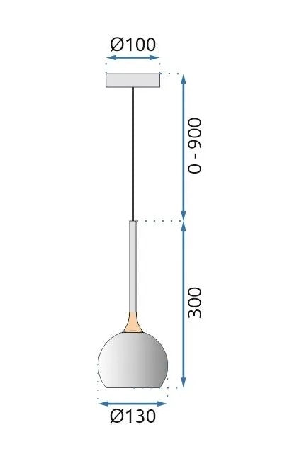 Lampada Led G087-1cp Black Chrome