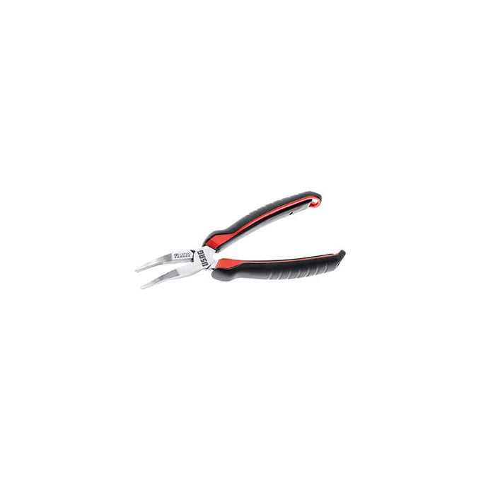 USAG U01310160 131AP Pinza Becchi Piatti Piegati a 45° Superficie Zigrinata Impugnature Ergonomiche Bimateriali Cerniera Forgiata Esecuzione Cromata colore Nero