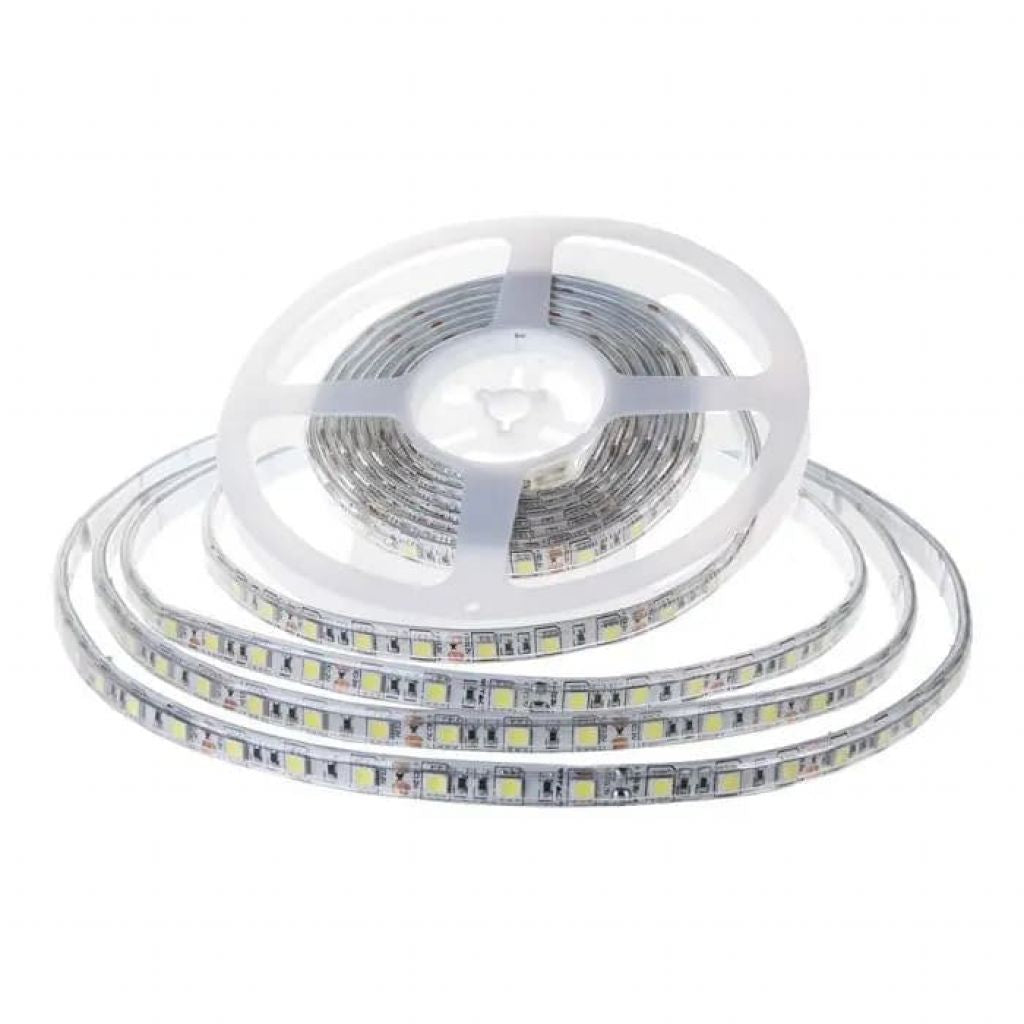 Strip LED SMD2835 - 120 LED 24V IP65 3000K doppio PCB 10m roll