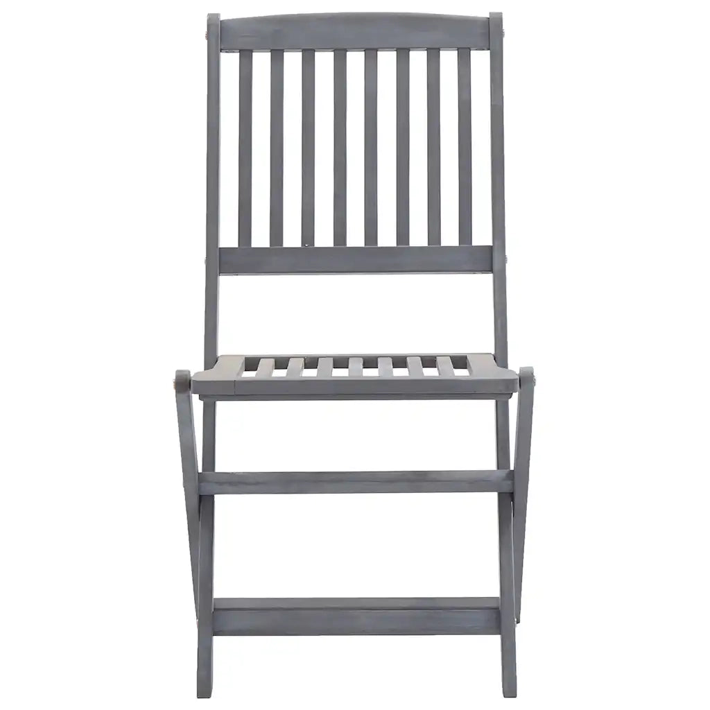 Sedie da Giardino Pieghevoli 2pz con Cuscini in Massello Acacia 3064538