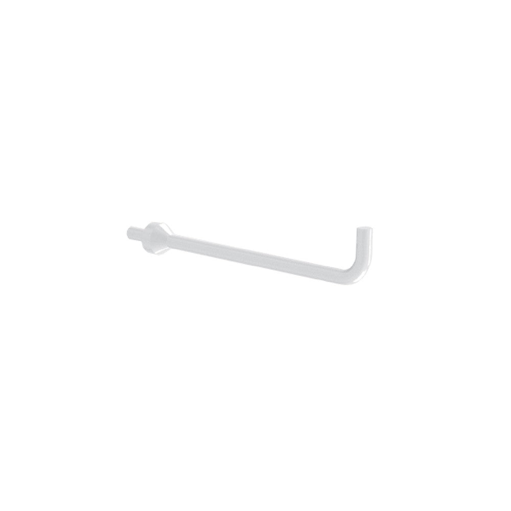 Portarotolo serie care in acciaio verniciato bianco per maniglione ribaltabile