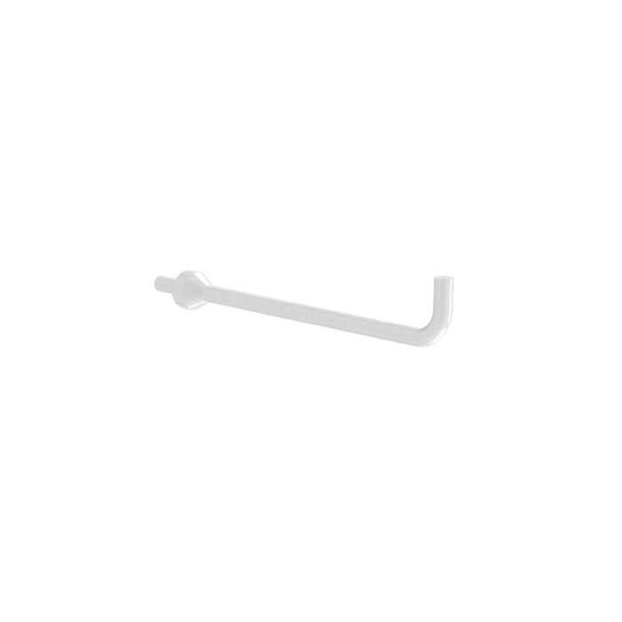 Portarotolo serie care in acciaio verniciato bianco per maniglione ribaltabile