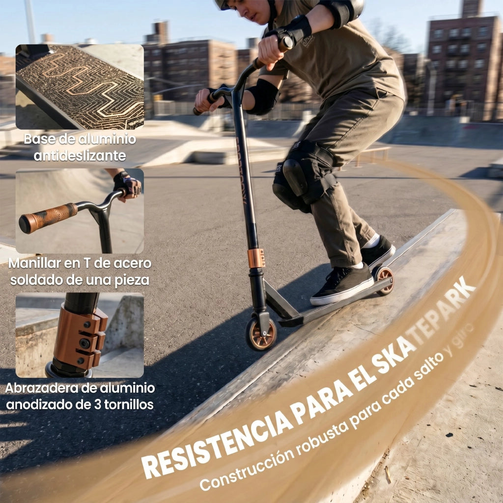 Patinete Freestyle ¨C zephmum ¨C 120 mm Ruote 360¡ã Giro Dorato