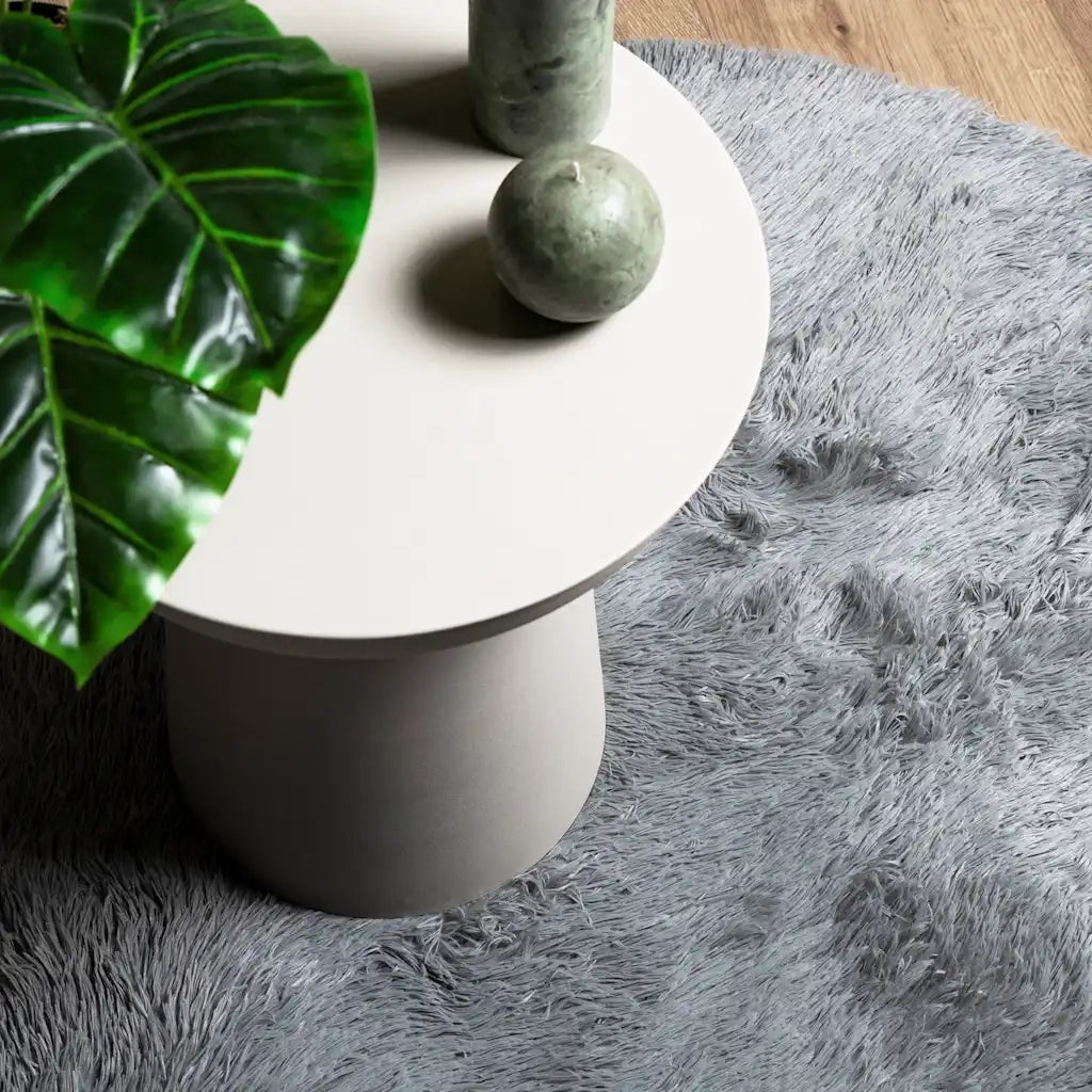 Tappeto Shaggy a Pelo Lungo NAVARRA Grigio Chiaro 200x200 cm 4102922