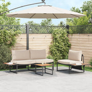 Tavolo da CaffÃ¨ da Giardino Marrone 55x55x35 cm DPC e Acciaio