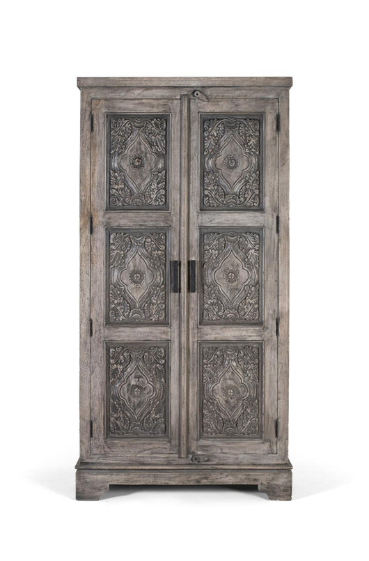 Armadio in legno massello di mango con ampio spazio