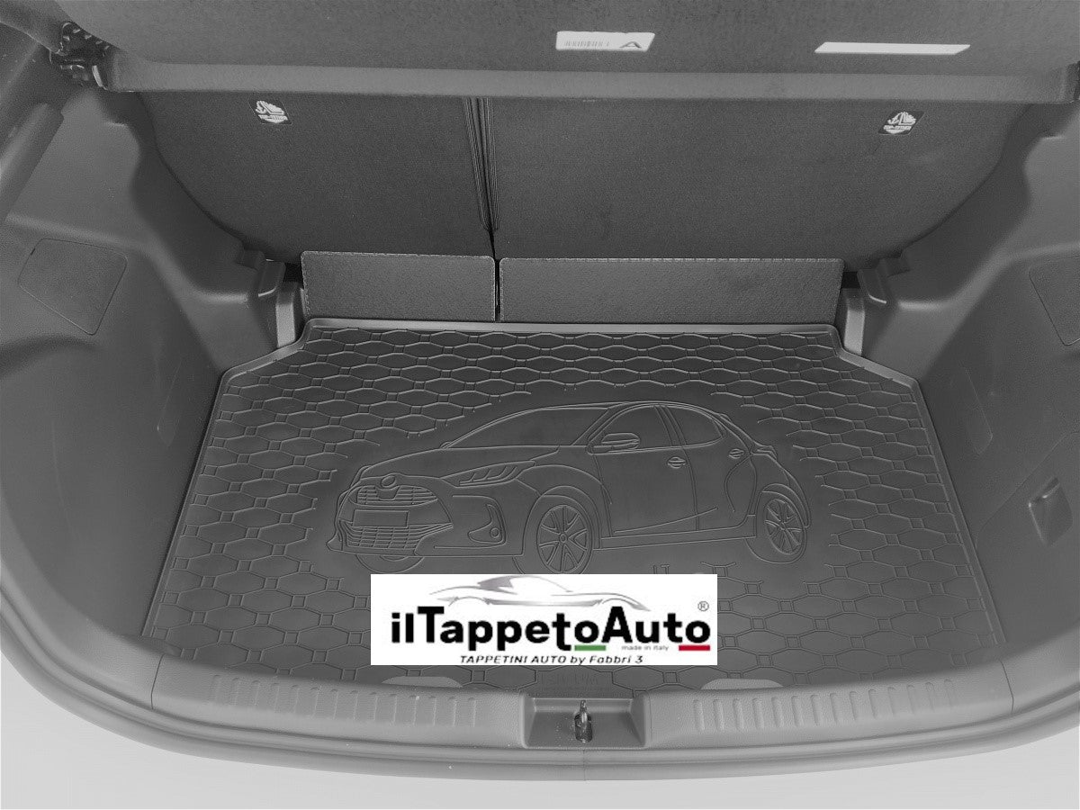 168B-836097 - Tappeto gomma baule per Toyota Yaris IV dal 2020- , Toyota Yaris Hybrid dal 2020-, Mazda 2 Hybrid 2022-