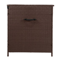 Rattan Box da giardino Marrone Grande 138cm Cassapanca per cuscini 582L