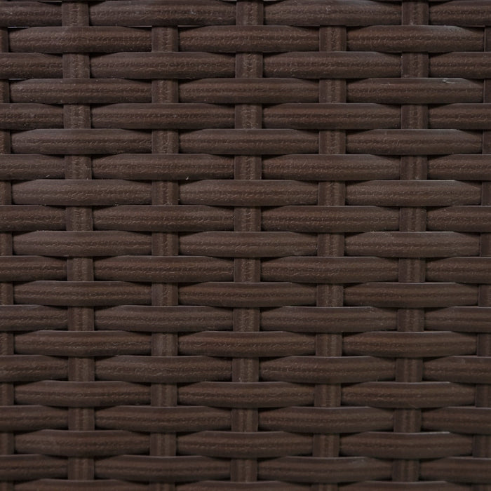 Rattan Box da giardino Marrone Grande 138cm Cassapanca per cuscini 582L
