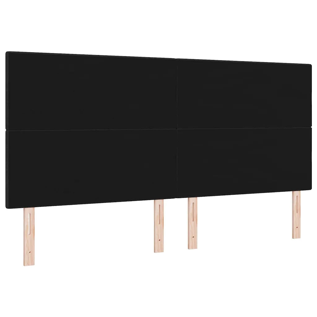 Testiera LED con strisce LED con testiera Nero 200 cm Tessuto 3338464