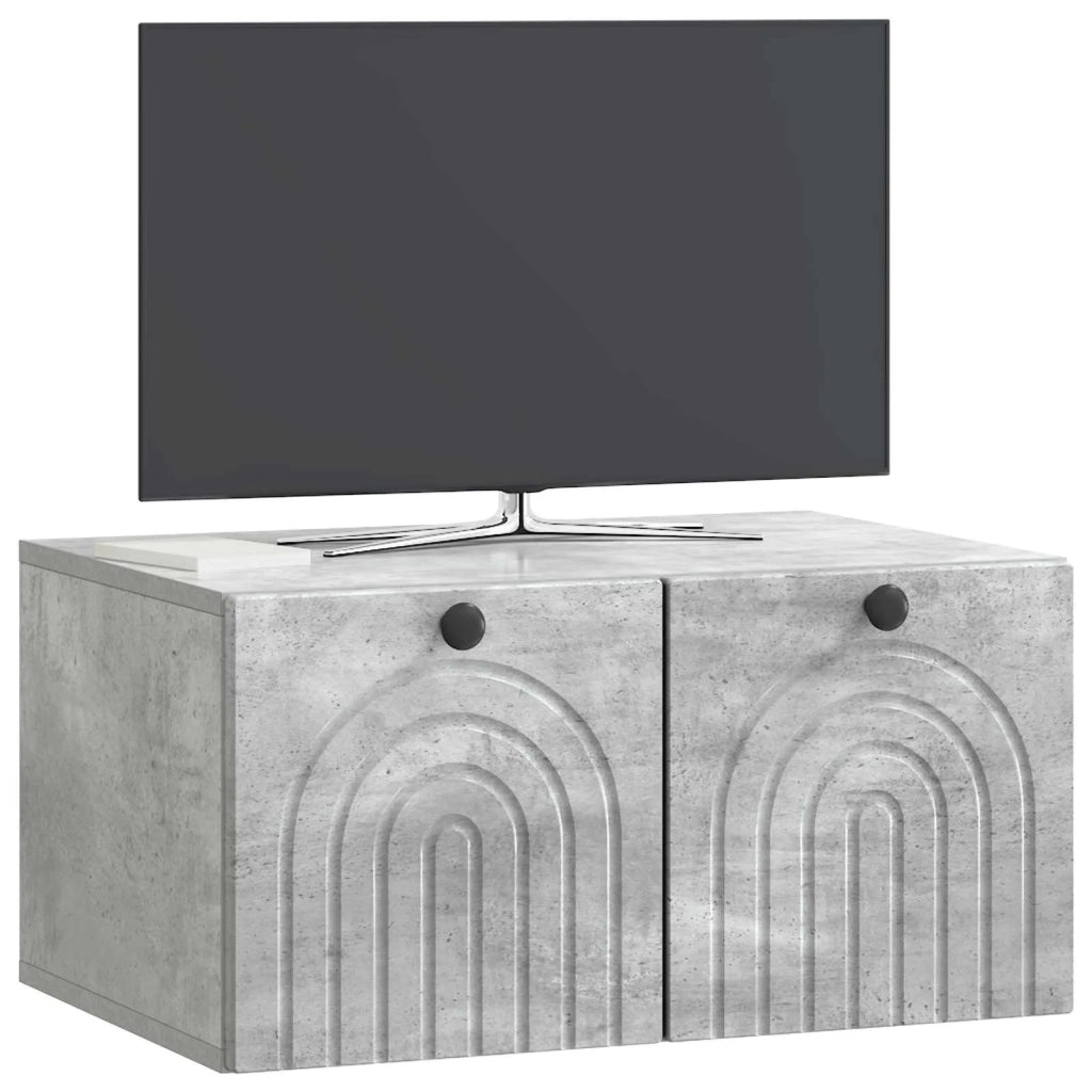 Mobile Porta TV da Muro Grigio Cemento 59,5 x 41 x 30 cm