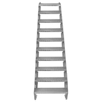 Scala metallica a 10 sezioni ad altezza regolabile in acciaio zincato 60 cm / 600 mm