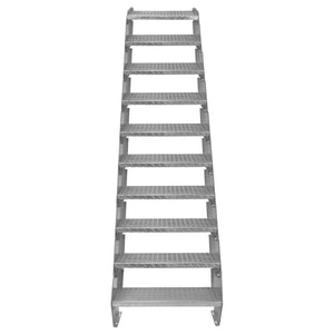 Scala metallica a 10 sezioni ad altezza regolabile in acciaio zincato 60 cm / 600 mm