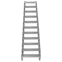 Scala metallica a 11 sezioni ad altezza regolabile in acciaio zincato 60 cm / 600 mm