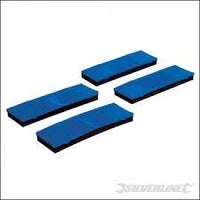 Protettori cinghie da carico 4 p.zi con cuscinetto imbottito e supporto in plastica silverline