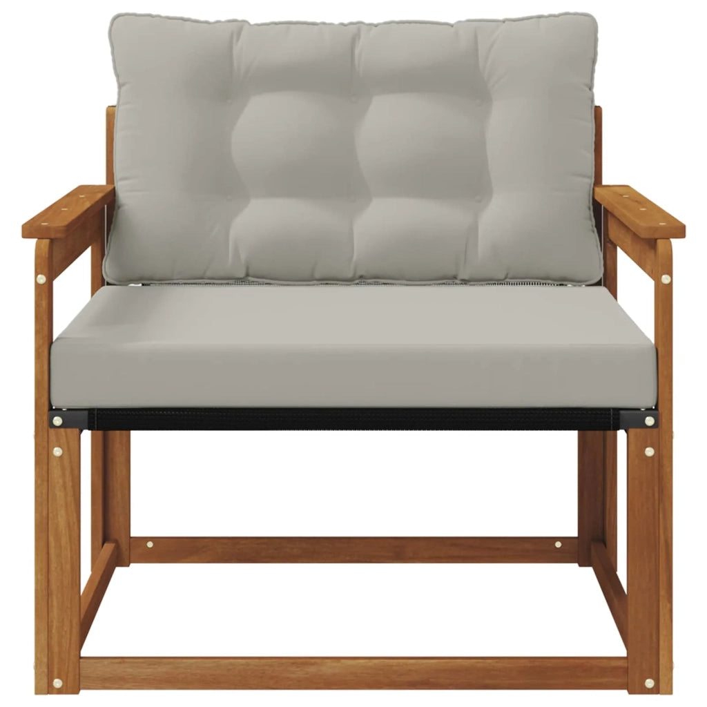 Set di divani da esterno-Sofa da giardino Legno di Acacia Massello e Textilene 341256