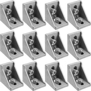 Connettori angolari 35x35x28mm - 12 pezzi - Alluminio extruso - Rete - Viti - Guida guaina - Spaziatori