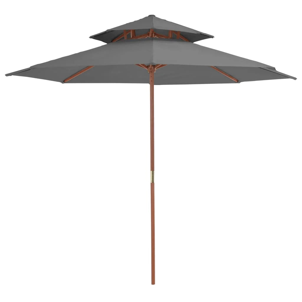 Ombrellone doppio con palo in legno 270 cm antracite 02_0008439