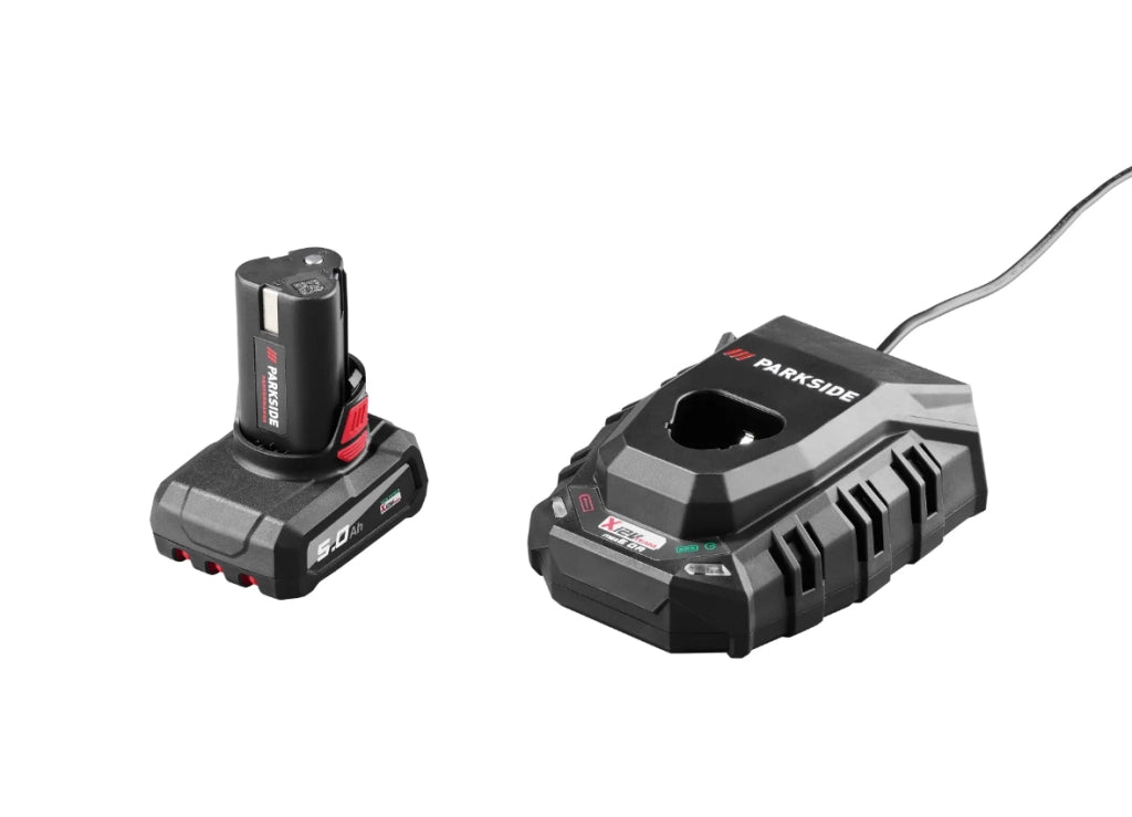 Set Trapano Avvitatore Ricaricabile 12V Parkside Performance PPBSSA 12 A1 80Nm con Batteria e Caricatore - Prodotto da Esposizione