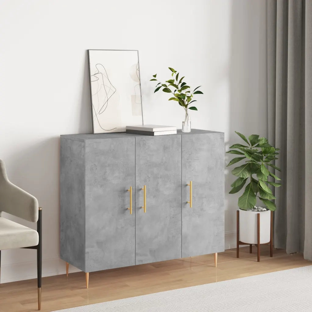 Credenza Grigio Cemento 90x34x80 cm in Legno Multistratocod mxl 80513
