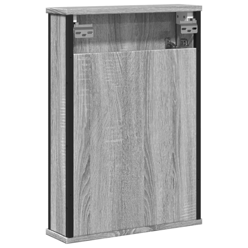 Mobile Specchio da Bagno Grigio Sonoma 42x12x60 cm Multistrato 842434