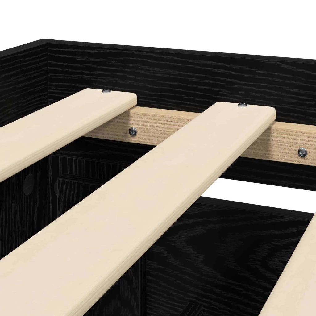 Struttura letto con testata Rovere Nero 80 x 200 cm 3429683
