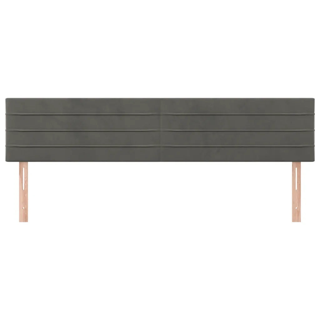 Testiera | Testata Grigio Scuro 180x5x78/88 cm in Velluto