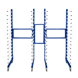 Carrello per Asciugatura Vernici a Spruzzo Combinato x 2 con 4 ruote resistenti 375 kg di capacità